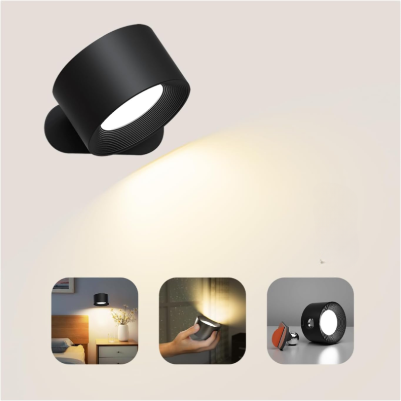 1+1 GRATIS | Rotierbare kabellose LED-Wandleuchte – Flexible, tragbare Beleuchtungslösung