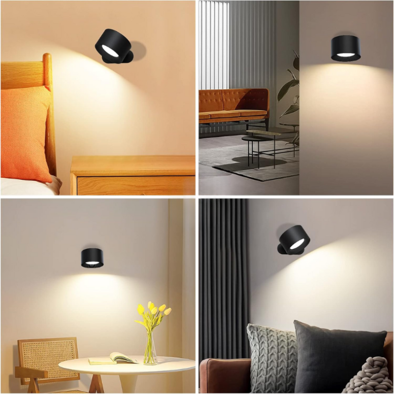 1+1 GRATIS | Rotierbare kabellose LED-Wandleuchte – Flexible, tragbare Beleuchtungslösung
