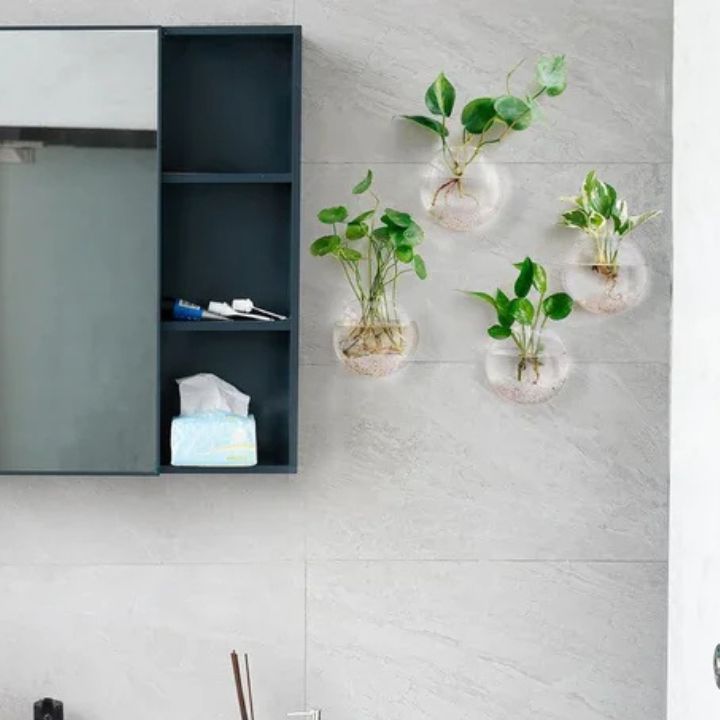1+1 Gratis | Elegante Glas-Wandvase – Minimalistischer Pflanzenhalter