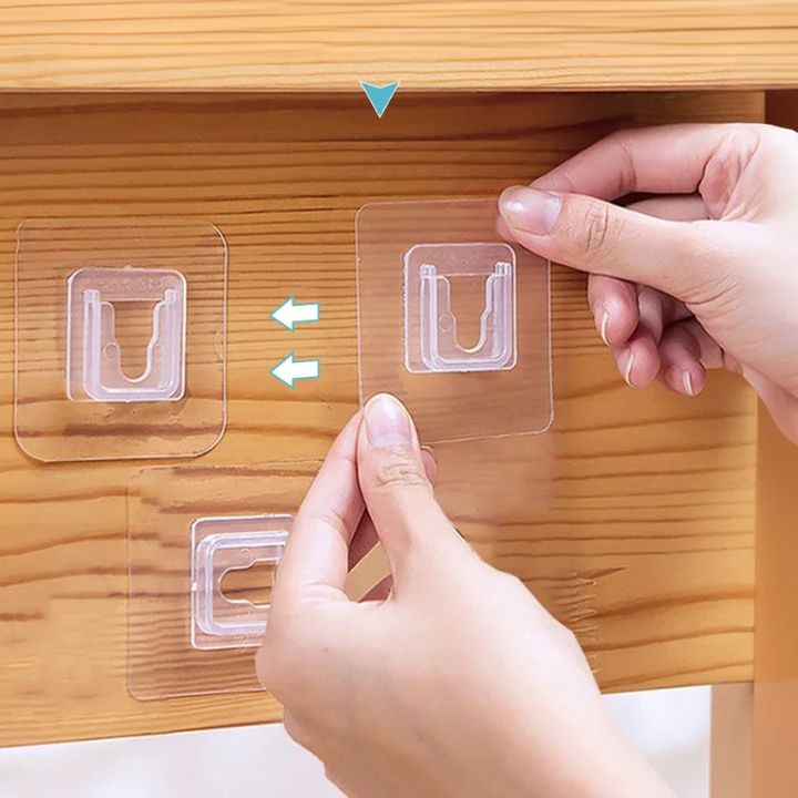 10 Paar Transparente Wandhaken – stark haftend & vielseitig einsetzbar