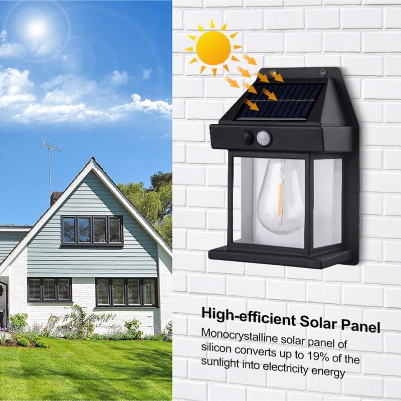 1+1 GRATIS | Solar-Wandleuchte für außen – Mit Bewegungssensor & Dämmerungsautomatik