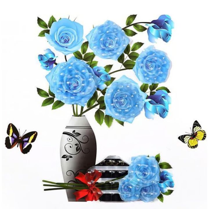3D-Vasen-Wandsticker – Abnehmbare Blumendeko