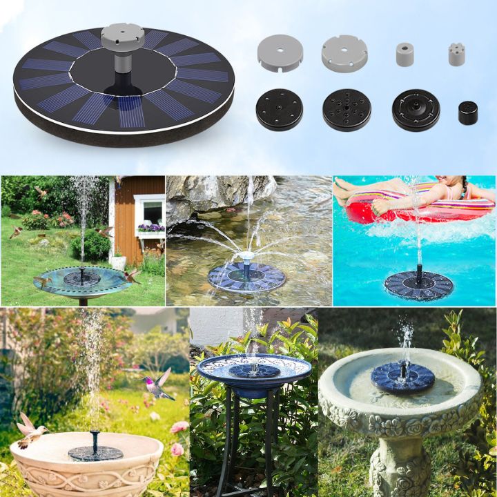 Solarbetriebener Schwimmender Gartenbrunnen