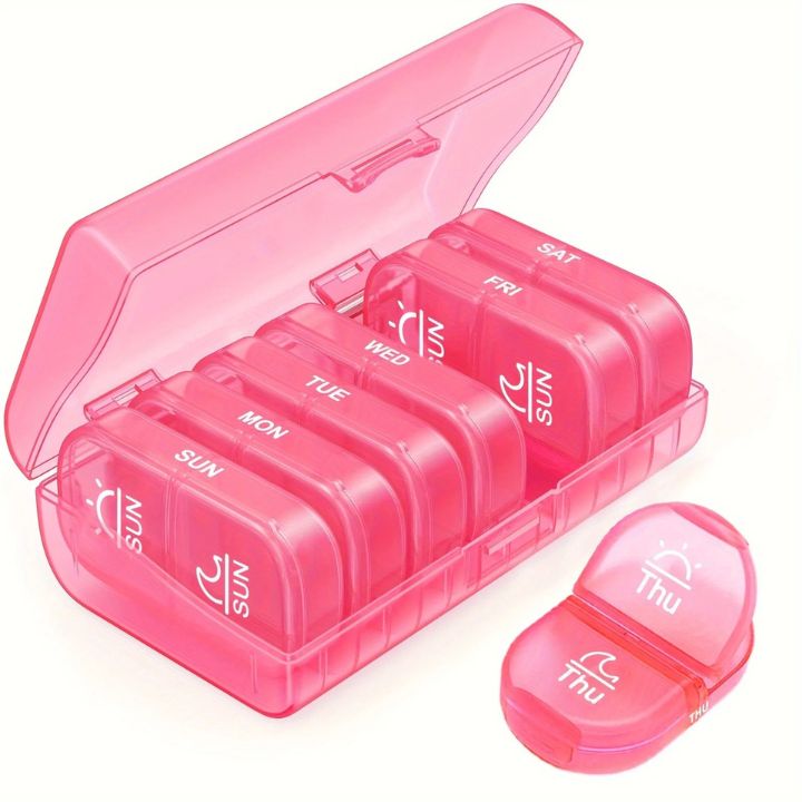7-Tage AM/PM Tablettenbox – Tragbare Pillenbox für Woche & Reise