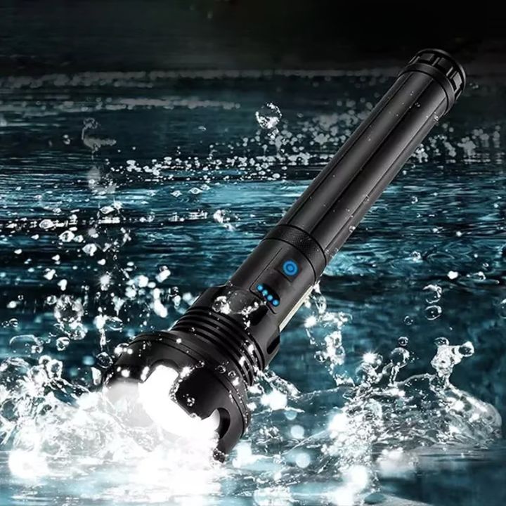 LED-Taschenlampe mit Laser – Aufladbar & robust