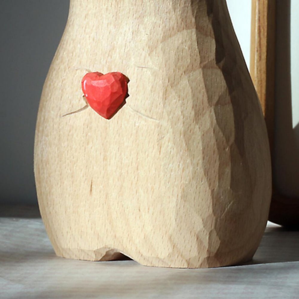Handgefertigte Katzenvase aus Holz – Einzigartige & Umweltfreundliche Deko