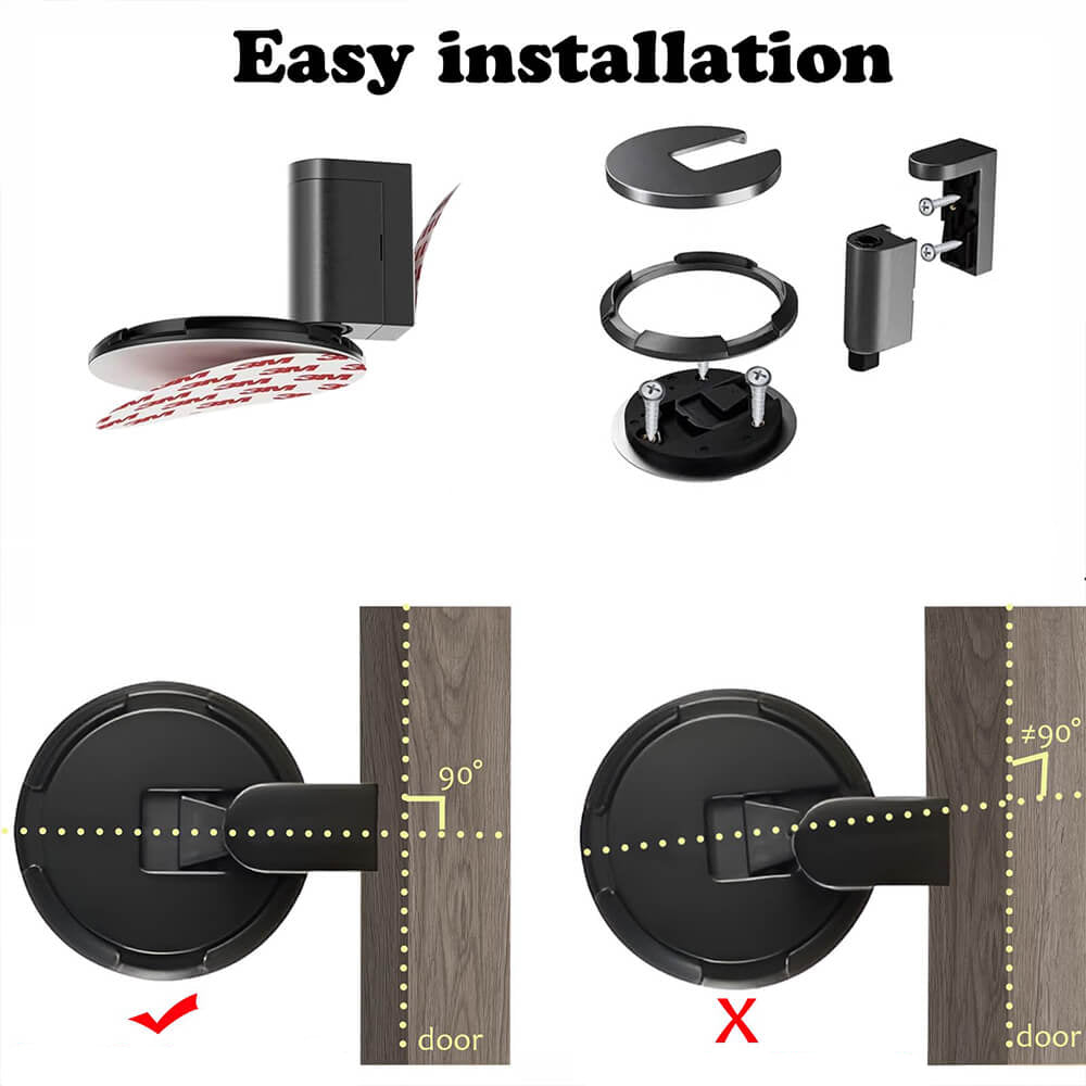 Mechanischer Boden-Türstopper mit Push-System für sicheren Halt
