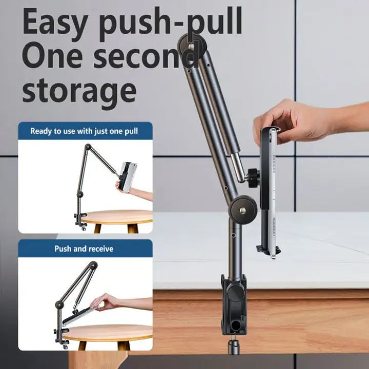 360° drehbarer, verstellbarer Aluminium-Handy- und iPad-Ständer