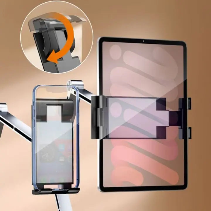 360° drehbarer, verstellbarer Aluminium-Handy- und iPad-Ständer