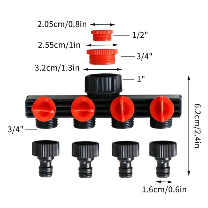 4-Wege Gartenschlauchverteiler – Effiziente Bewässerung für Ihren Garten