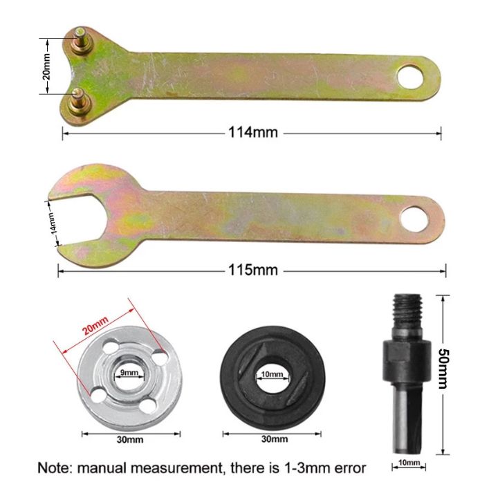 5-tlg Bohrmaschinen-Winkelschleifer Adapter – Schneid- & Polierstab