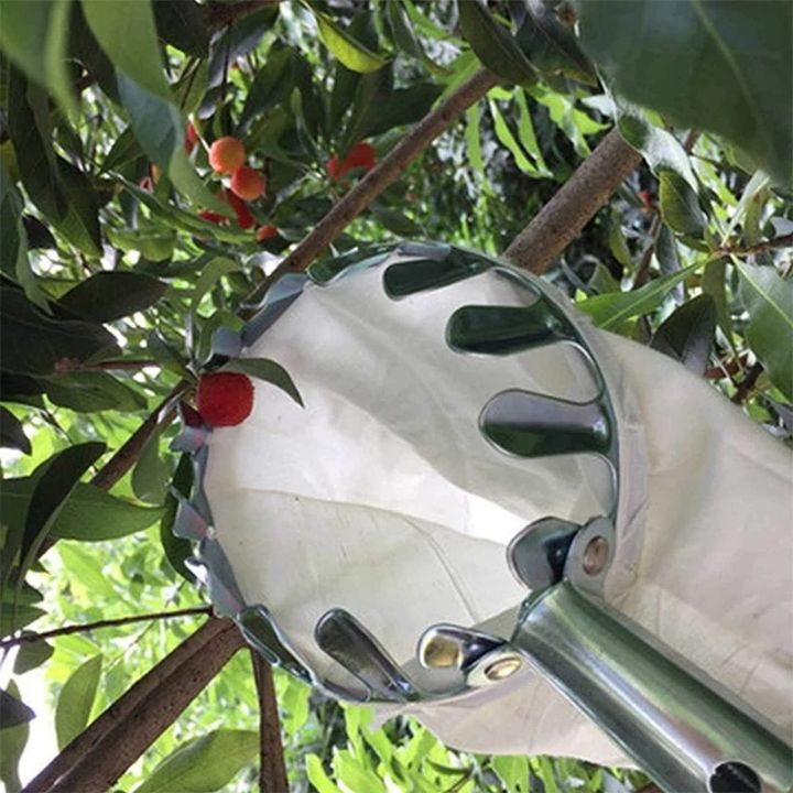 Obstpflücker-Korb – Leicht & mit Wechselbeutel (16 cm Kopf)