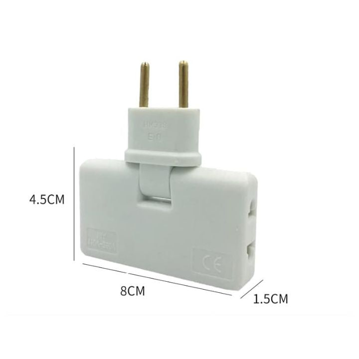 1+1 Gratis | 180° Drehbares Kompakt 3-Wege-Steckdosenadapter