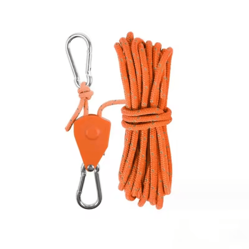 1+1 GRATIS | Winddichtes Outdoor-Seil – 5 m Reflektierendes Nylon mit Karabiner
