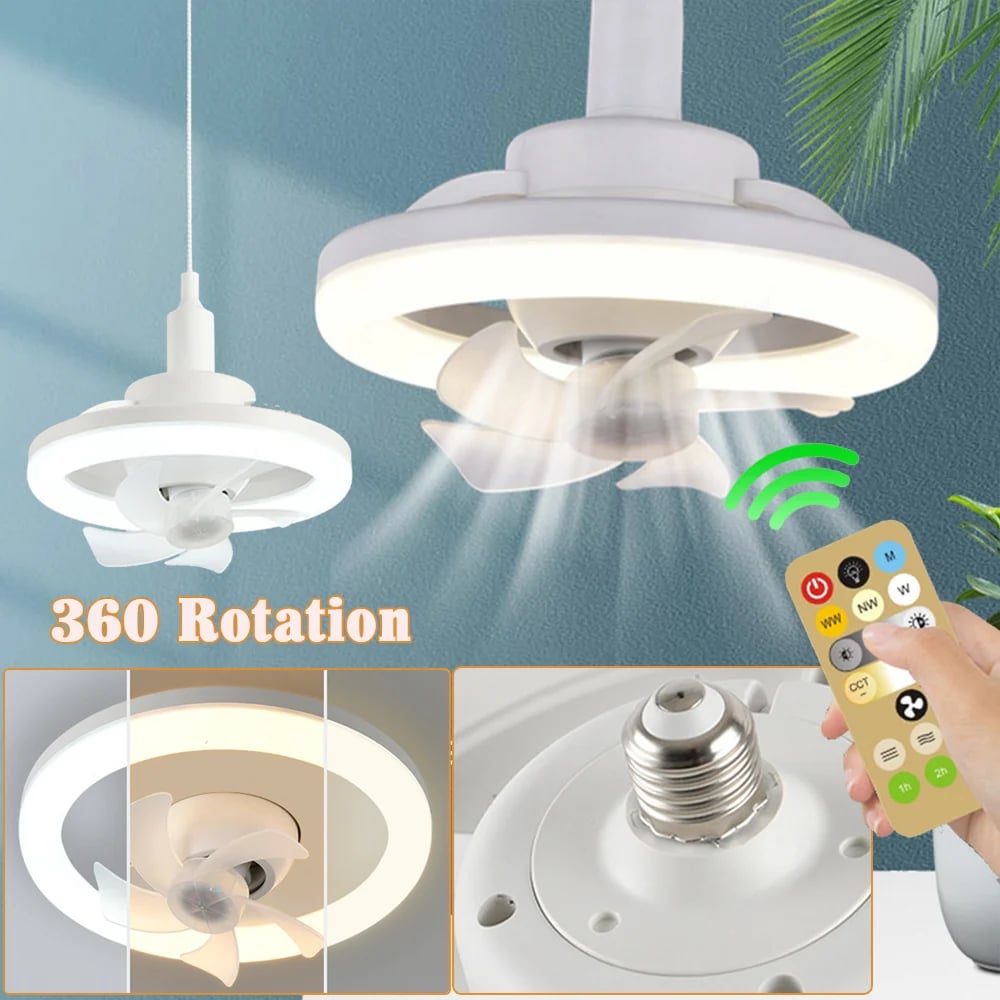 LED-Deckenventilator mit Fernbedienung – Leise & Stilvolle Kühlung