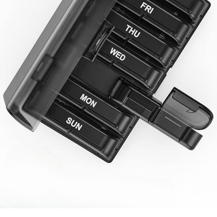 7-Tage AM/PM Tablettenbox – Tragbare Pillenbox für Woche & Reise