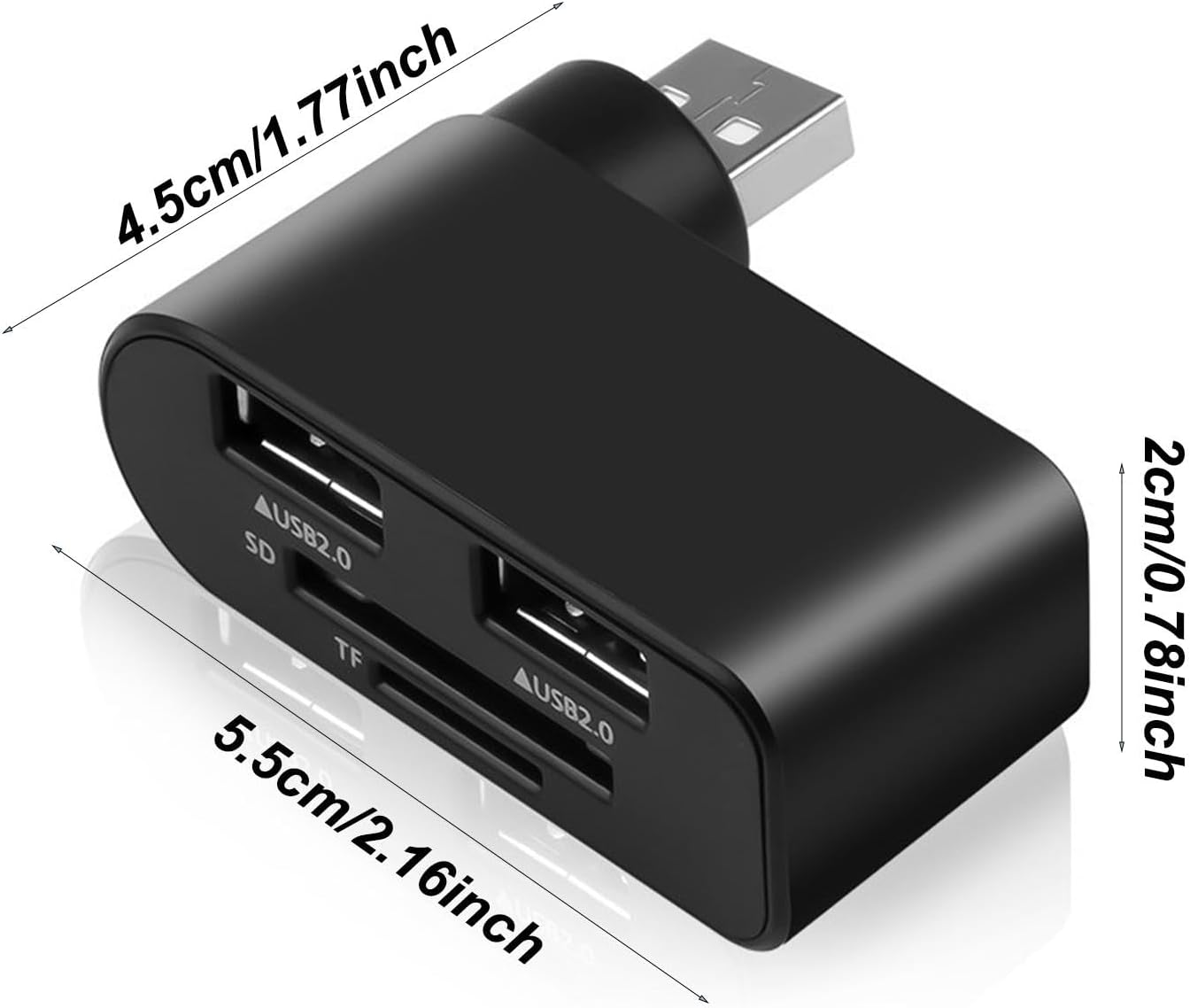 4-in-1 drehbarer USB-Hub – Mehr Anschlüsse, weniger Chaos