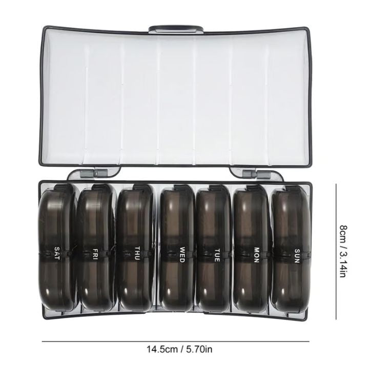 7-Tage AM/PM Tablettenbox – Tragbare Pillenbox für Woche & Reise