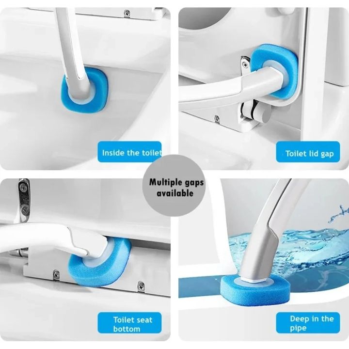 Toilettenreinigungsstab mit 6 Einweg Hygienisch mit Nachfüllpads