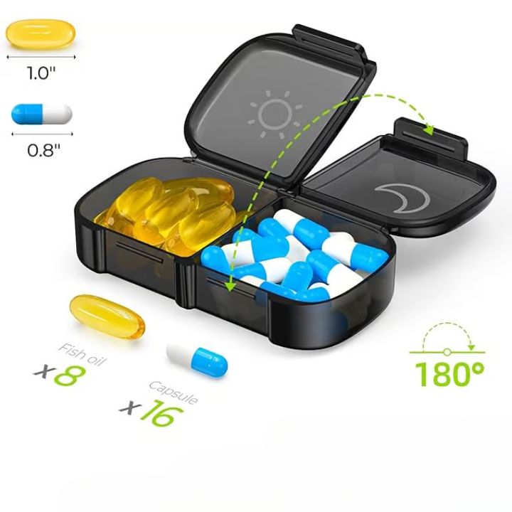 7-Tage AM/PM Tablettenbox – Tragbare Pillenbox für Woche & Reise