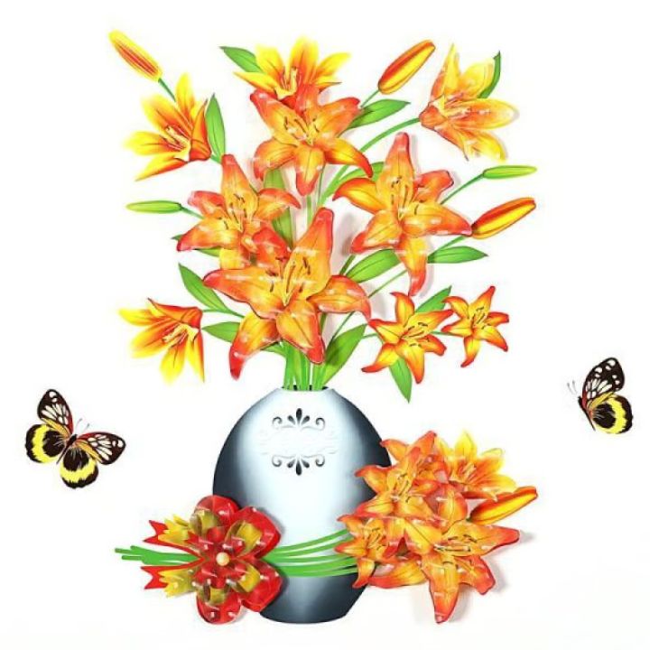 3D-Vasen-Wandsticker – Abnehmbare Blumendeko