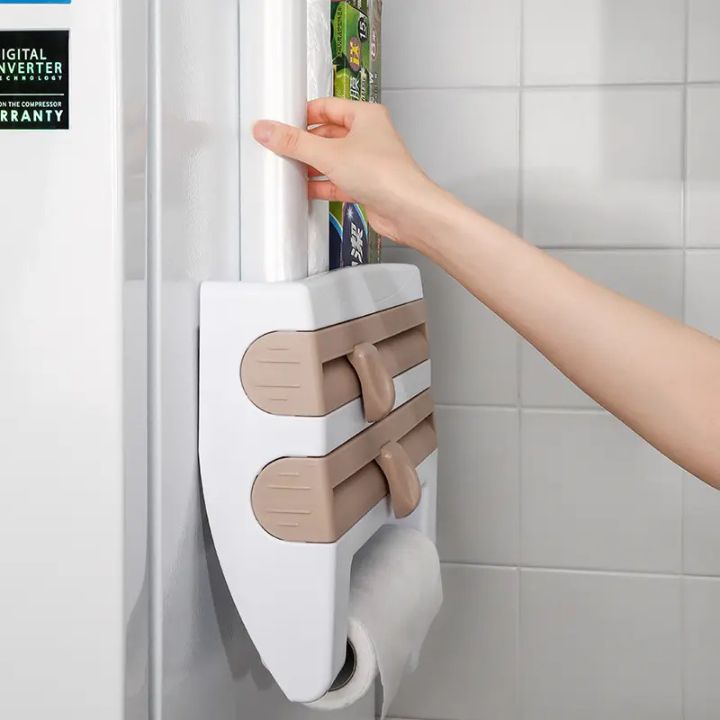 Multifunktionaler Folienhalter – Platzsparend, bohrfrei, wandmontiert
