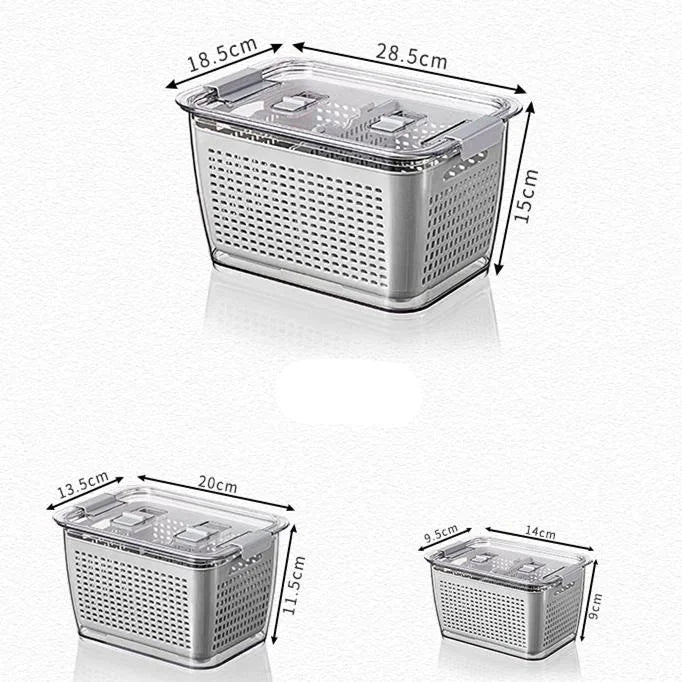 Multifunktionale Kühlschrank-Aufbewahrungsbox mit Faltbaren Trennwänden
