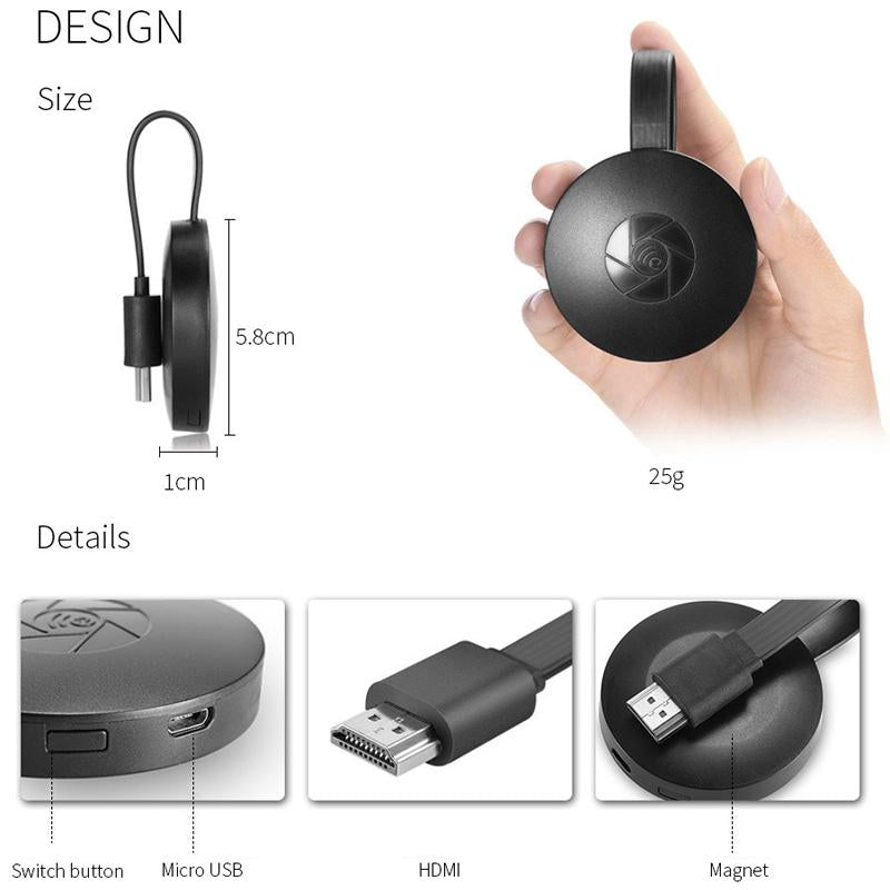 Kabelloser 1080P Screen-Projektor – Smartphone einfach mit dem Fernseher verbinden