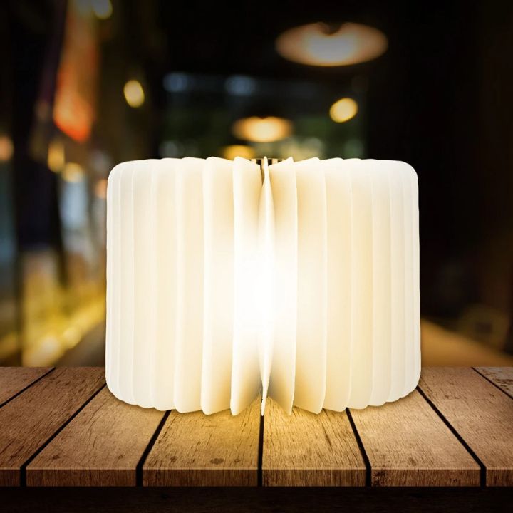 Faltbare kabellose LED-Holzlampe – 3 Lichtfarben, modern und stilvoll