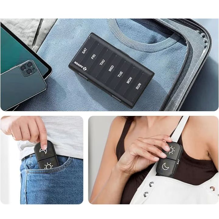 7-Tage AM/PM Tablettenbox – Tragbare Pillenbox für Woche & Reise