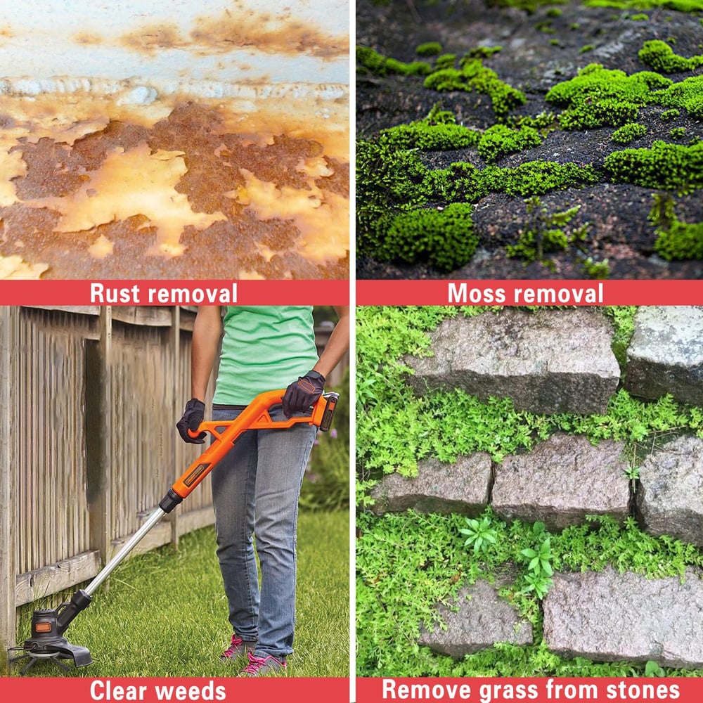 15 cm Drahtbürstenkopf für Rasentrimmer – Unkrautbürste für Hof, Wege & Garten