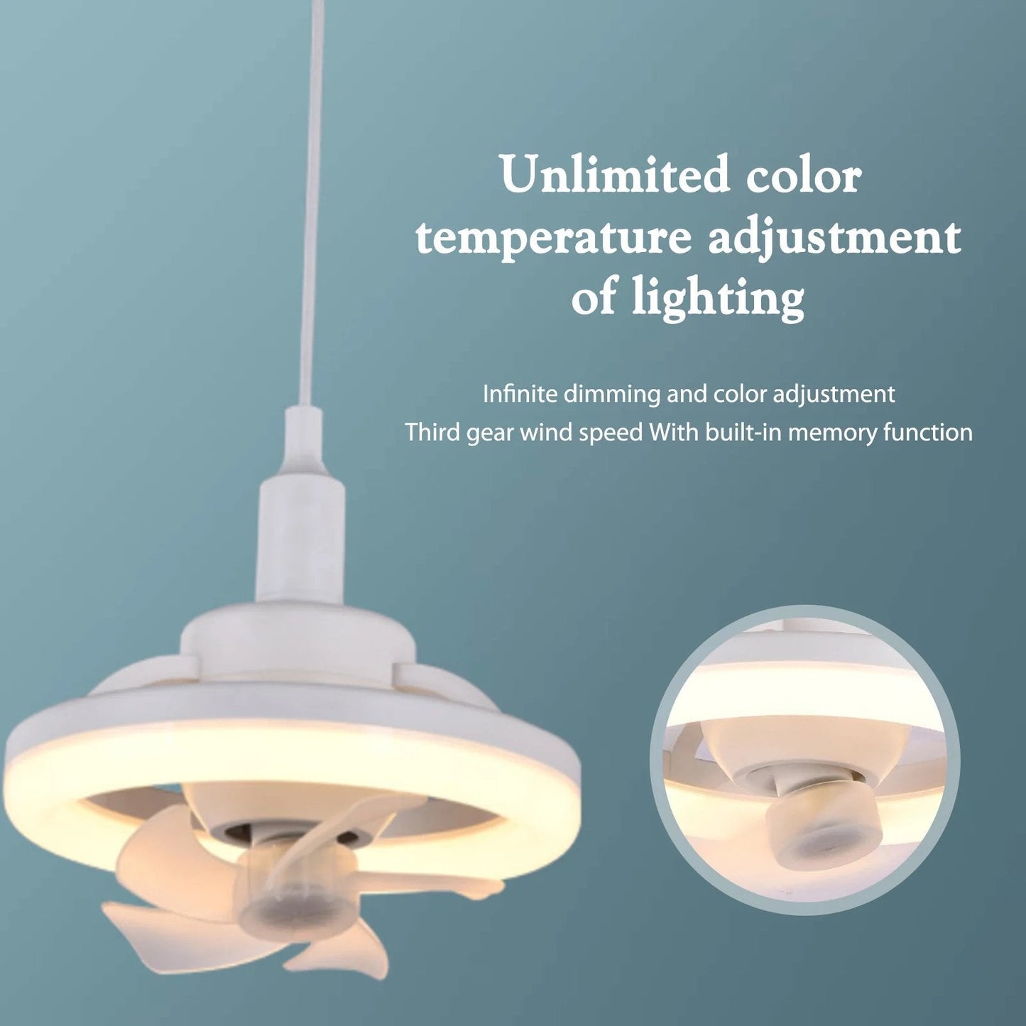LED-Deckenventilator mit Fernbedienung – Leise & Stilvolle Kühlung