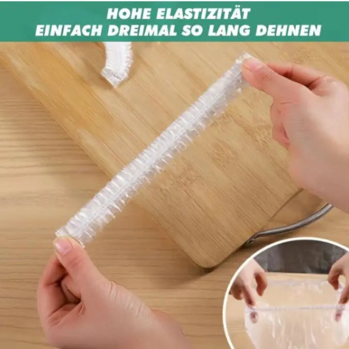 Dehnbare, wiederverwendbare Frischhaltefolie (100 Stück)