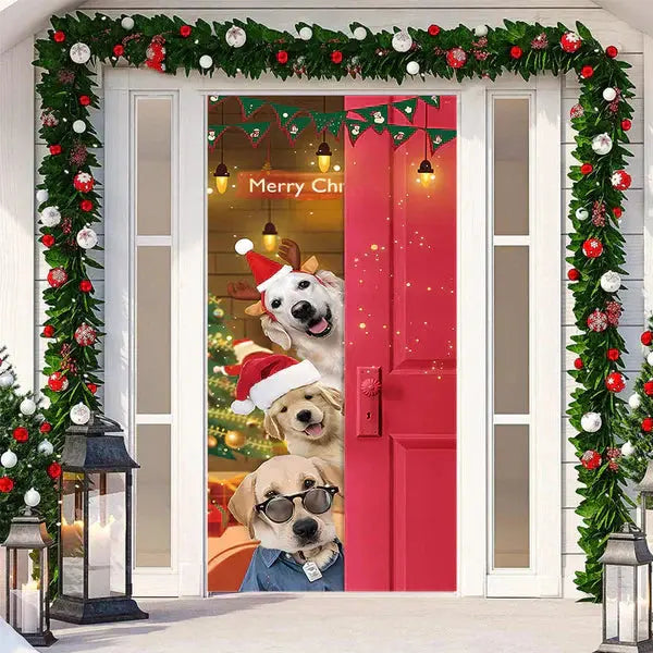 Festliche Weihnachts-Türdekoration