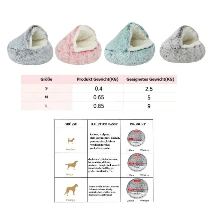 Gemütliche Haustierhöhle – Premium Bett für Komfort & Sicherheit