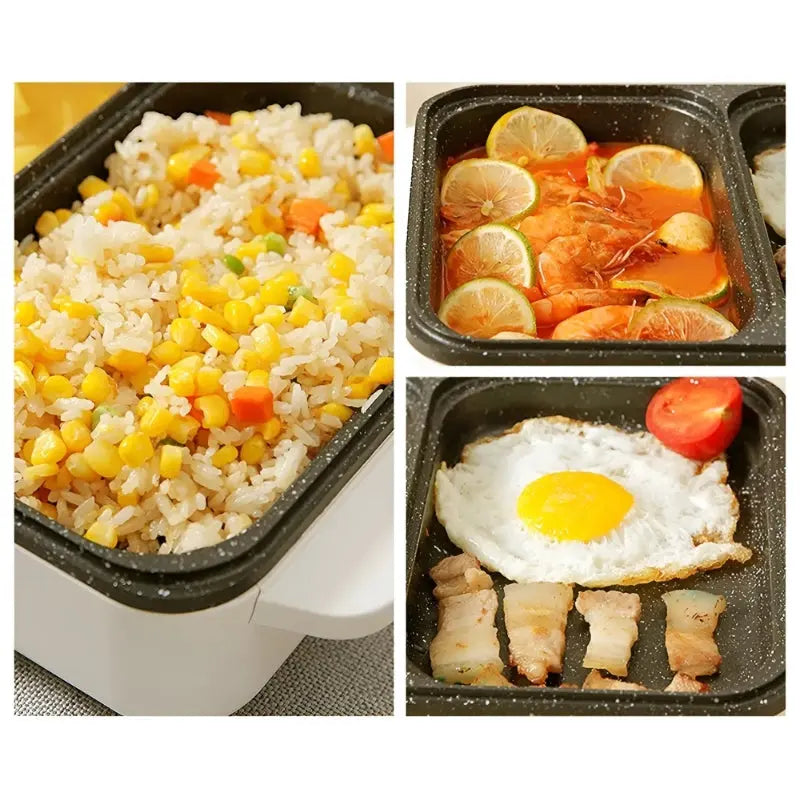 HotPot™ 2 in 1 Elektrischer Mini-Grill mit Antihaftbeschichtung