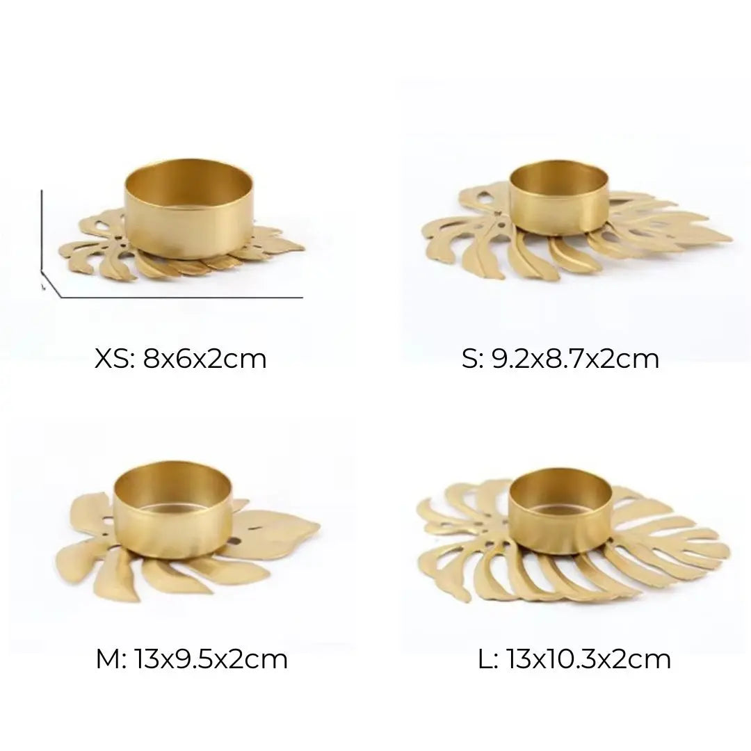 Monstera-Kerzenhalter