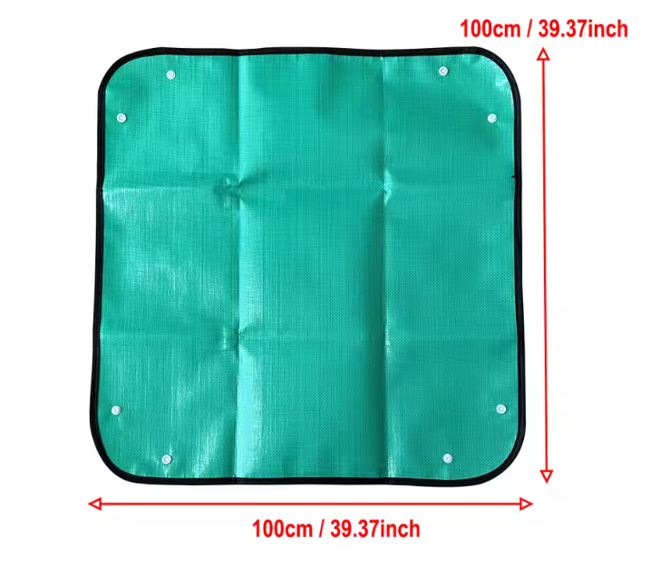 Wasserdichte Gartenunterlage (100x100cm) – Wiederverwendbare Pflanzmatte für Umtopfen & Erde mischen