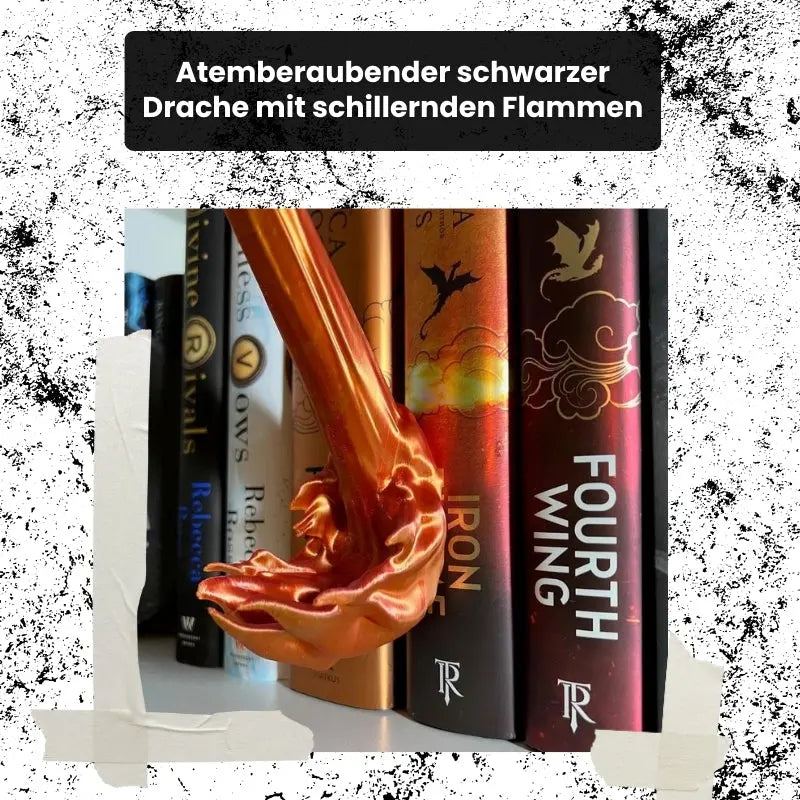 Verzauberter Drachenflammen-Buchstütze