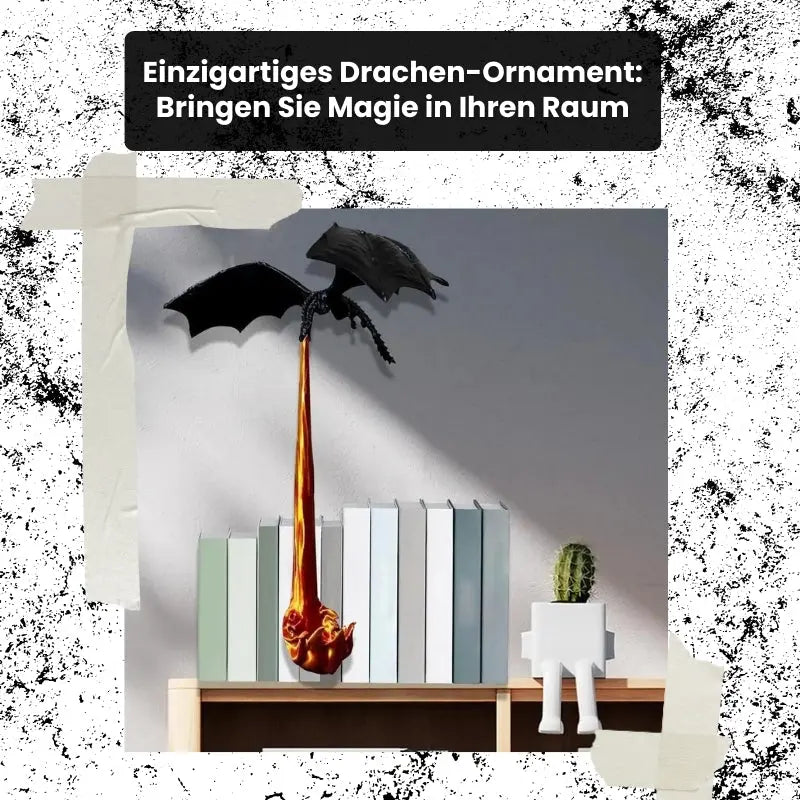 Verzauberter Drachenflammen-Buchstütze