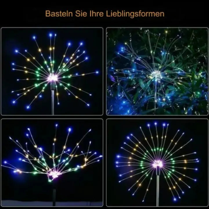 Wasserdichte Solar-Garten-Feuerwerkslampe - 90 LEDs