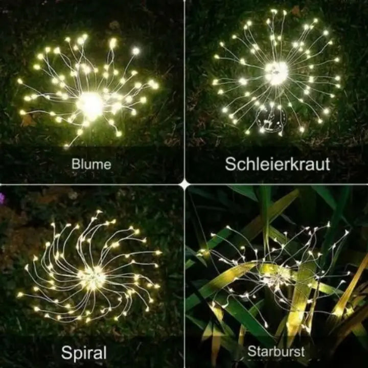 Wasserdichte Solar-Garten-Feuerwerkslampe - 90 LEDs
