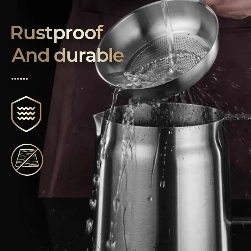 2-in-1 Edelstahl-Fettfiltertopf – Frittieren & Ölsieben in einem