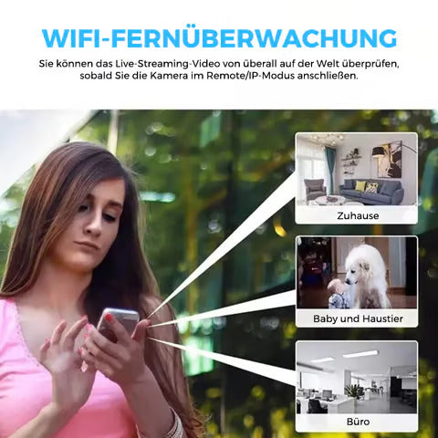 Mini Drahtlose WiFi Kamera 1080P HD | mit kostenloser 32GB Speicherkarte