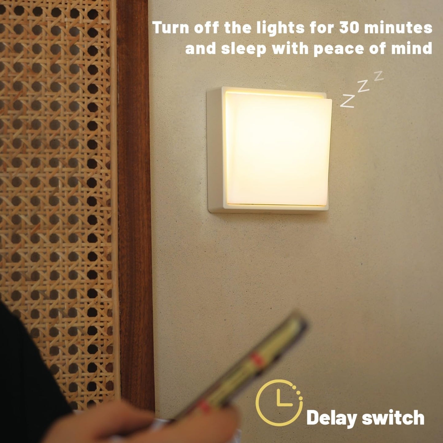 Kabelloses dimmbares Nachtlicht – Wiederaufladbar mit Timer & Magnetbefestigung