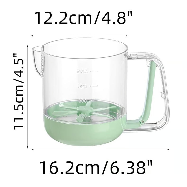 Multifunktionaler Rührbecher für Eier – Manuelle Presse mit Mess- & Filterfunktion