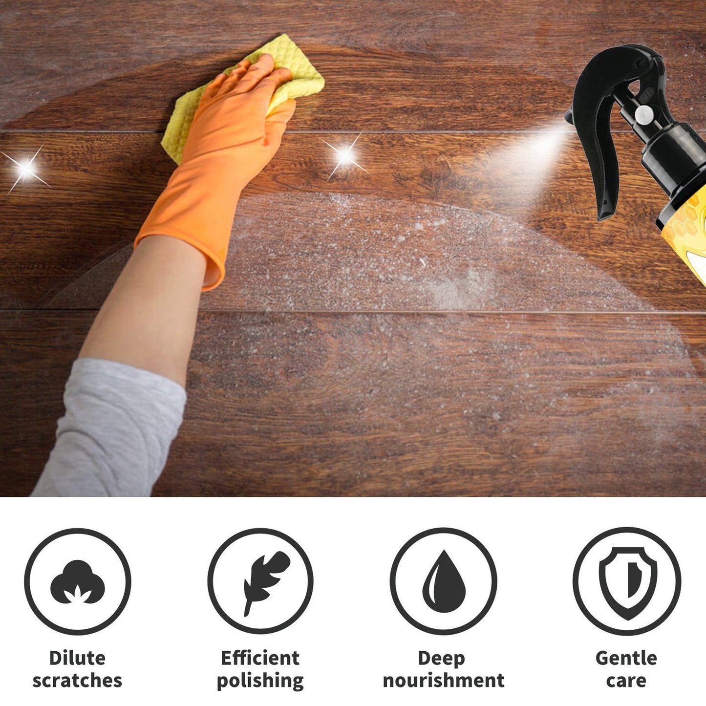 1+1 GRATIS | Möbelpflege-Spray für Holz – Sofortige Restaurierung & Schutz