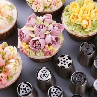 Blumen-Spritzdüsen-Set – Mühelose Tortendekoration