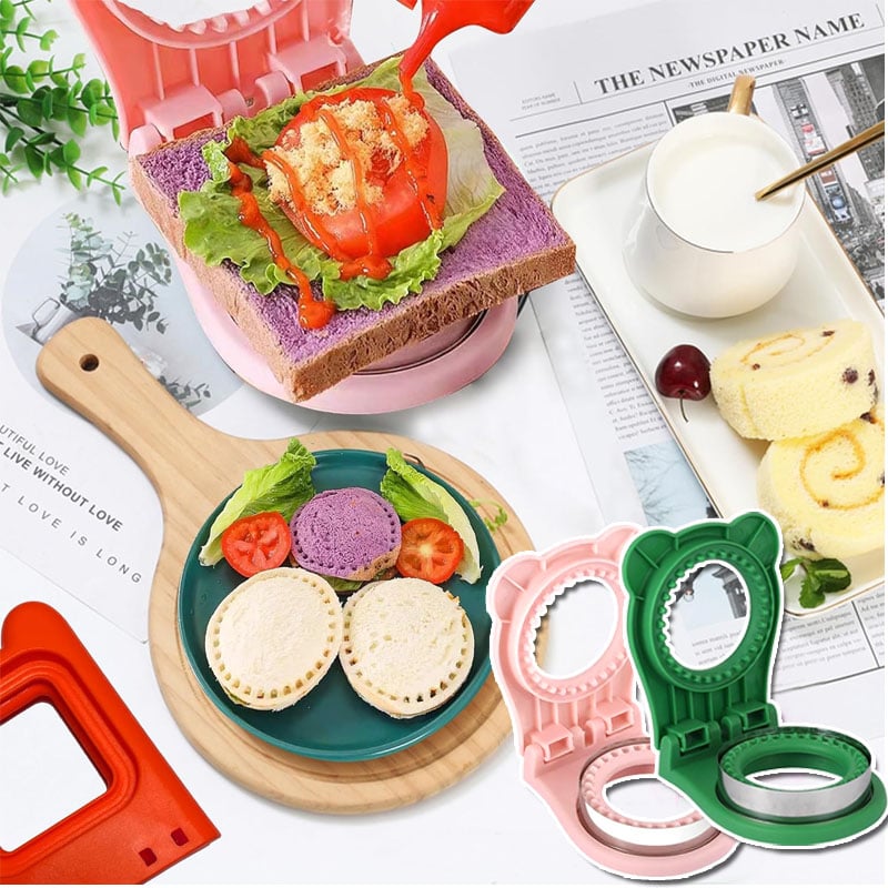 Sandwich-Ausstecher mit Versiegelung – Kinderfreundliches DIY-Set aus Edelstahl