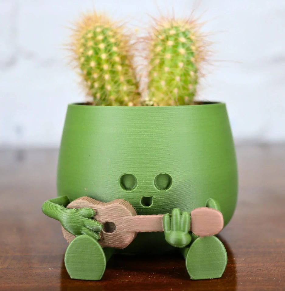 Selbstbewässernder Blumentopf – Niedliches Gesicht mit biegsamen Beinen!